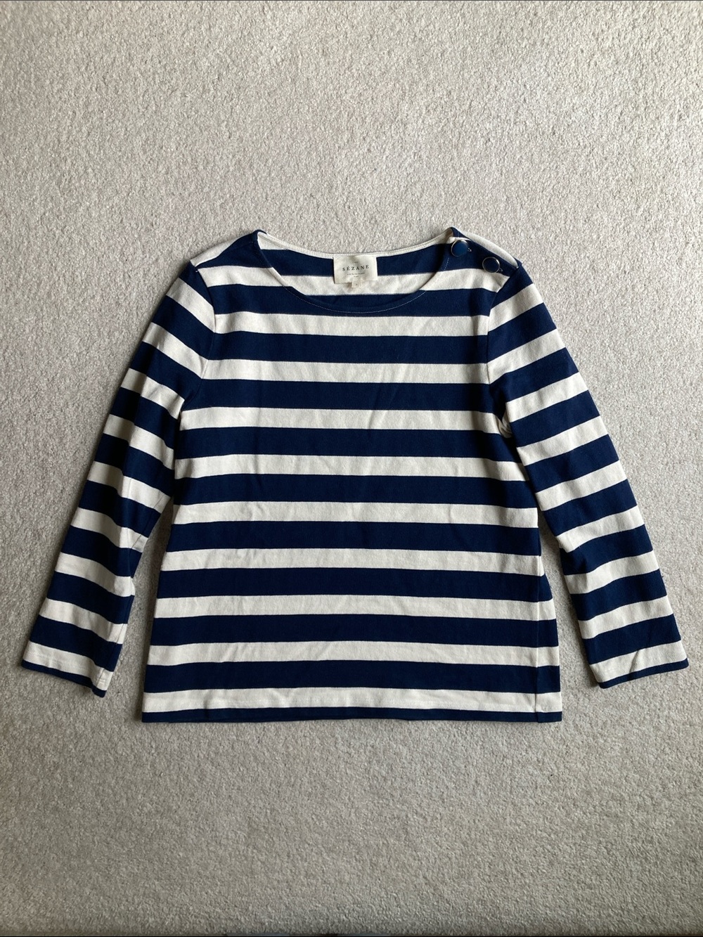 Sezane colette mariniere striped cotton top